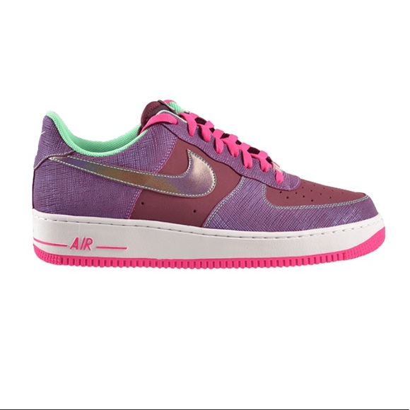 Nike Other - NIKE AIR FORCE 1 LOW CHERRYWOOD RED PURPLE GREEN